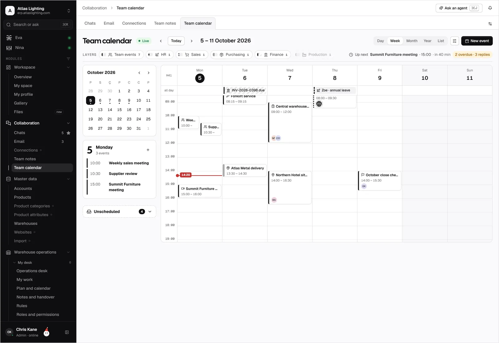 Ein Kalender für das ganze Unternehmen